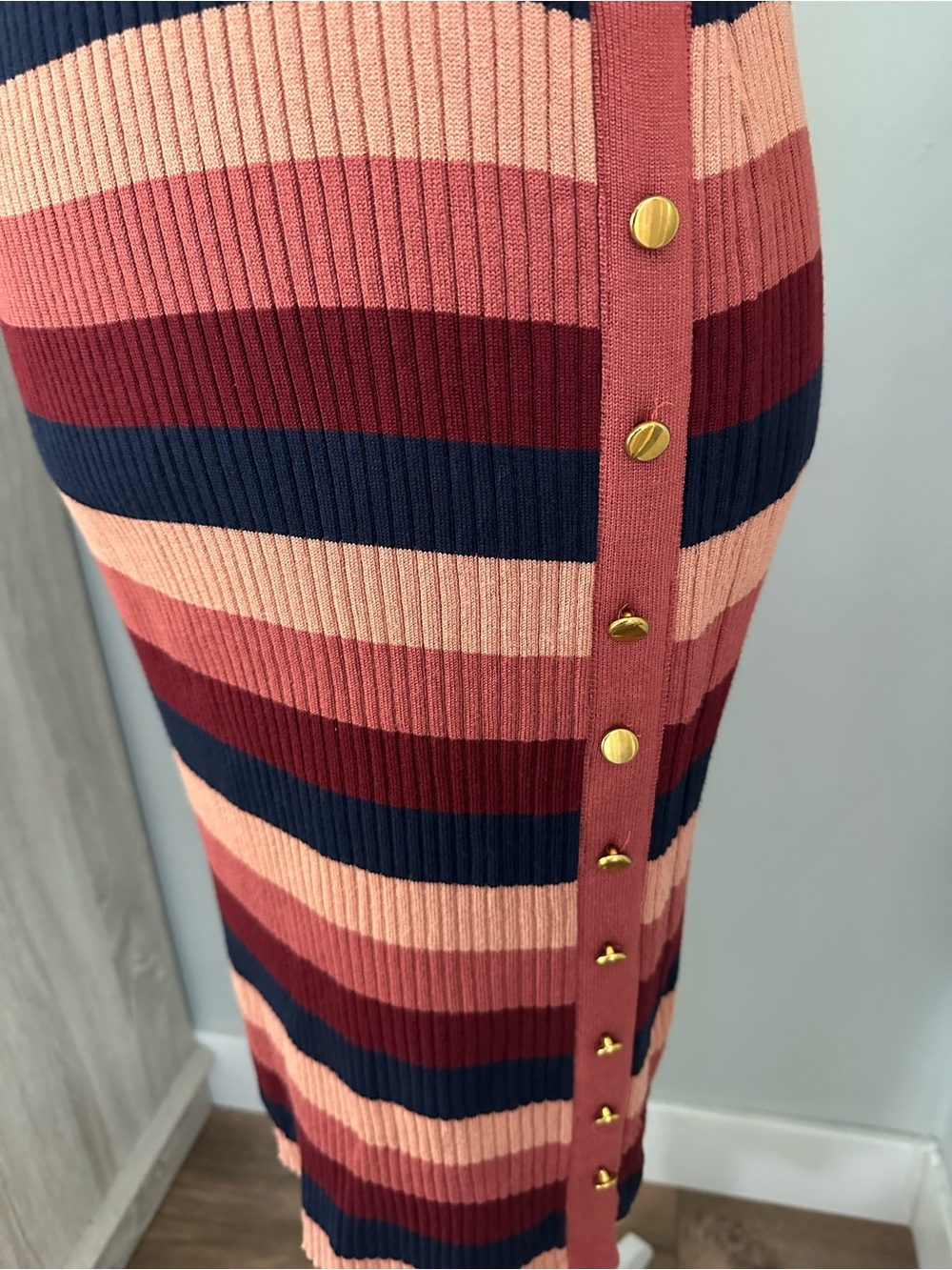 Say What Women’s Striped Sweater Dress, Midi, Ribbed, Bodycon, Fall, XL - Picture 4 of 12